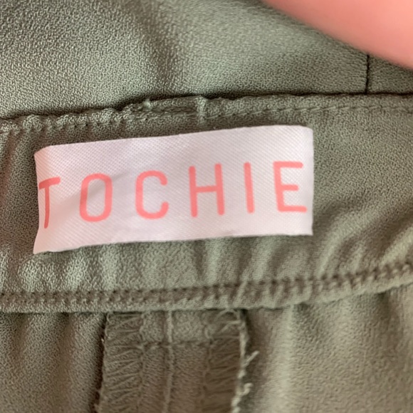 TOCHIE / Green Tie Waist Shorts - Picture 4 of 5